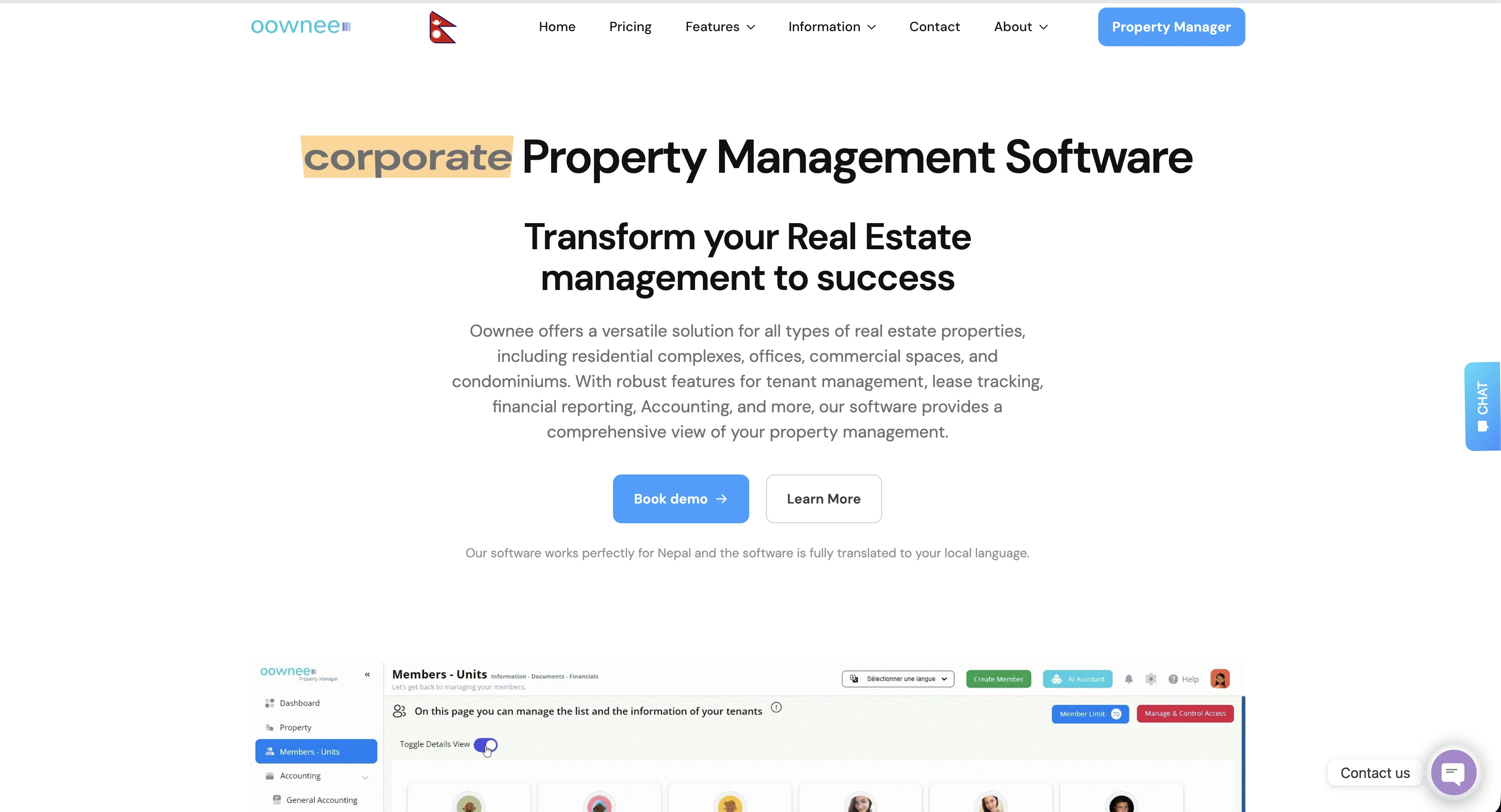 Oownee: Property Management System